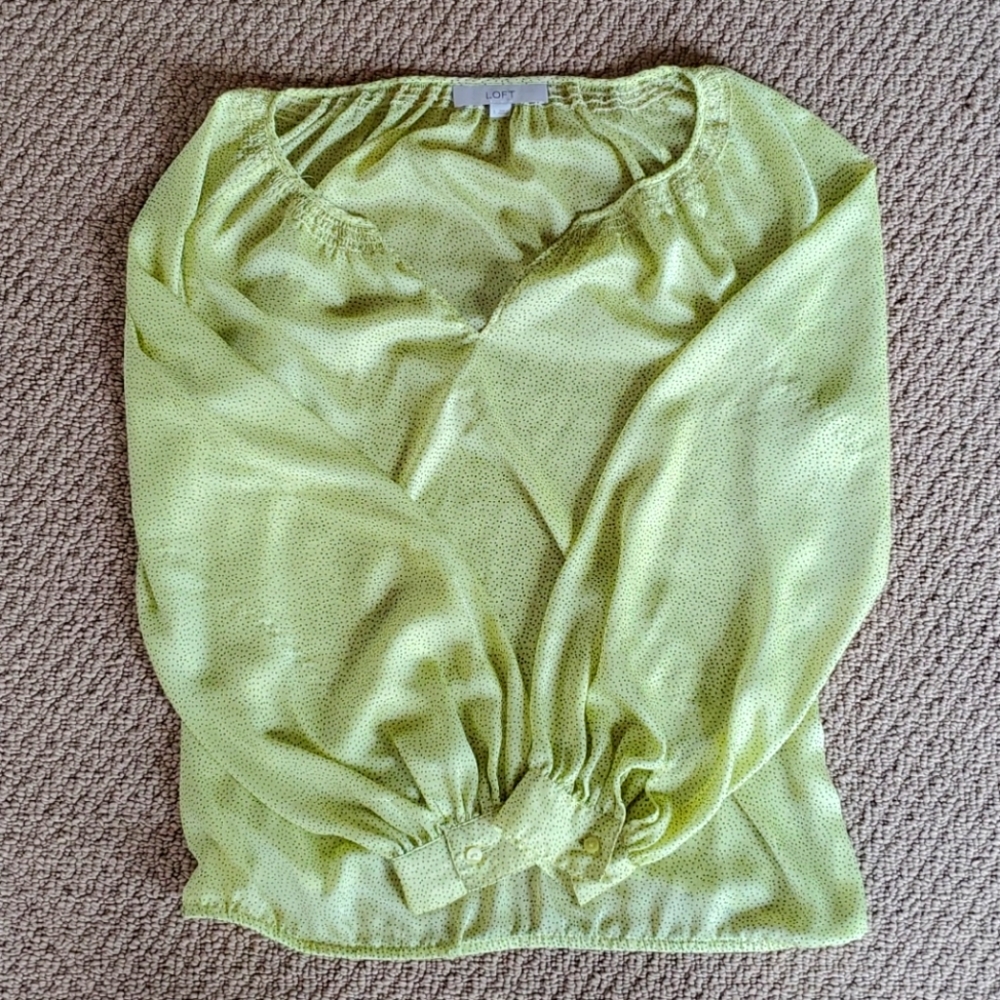 LOFT light yellow Blouse, Size 2